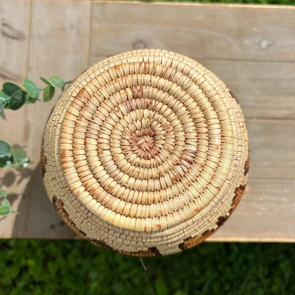Vintage Coiled Hand-Woven Vase
